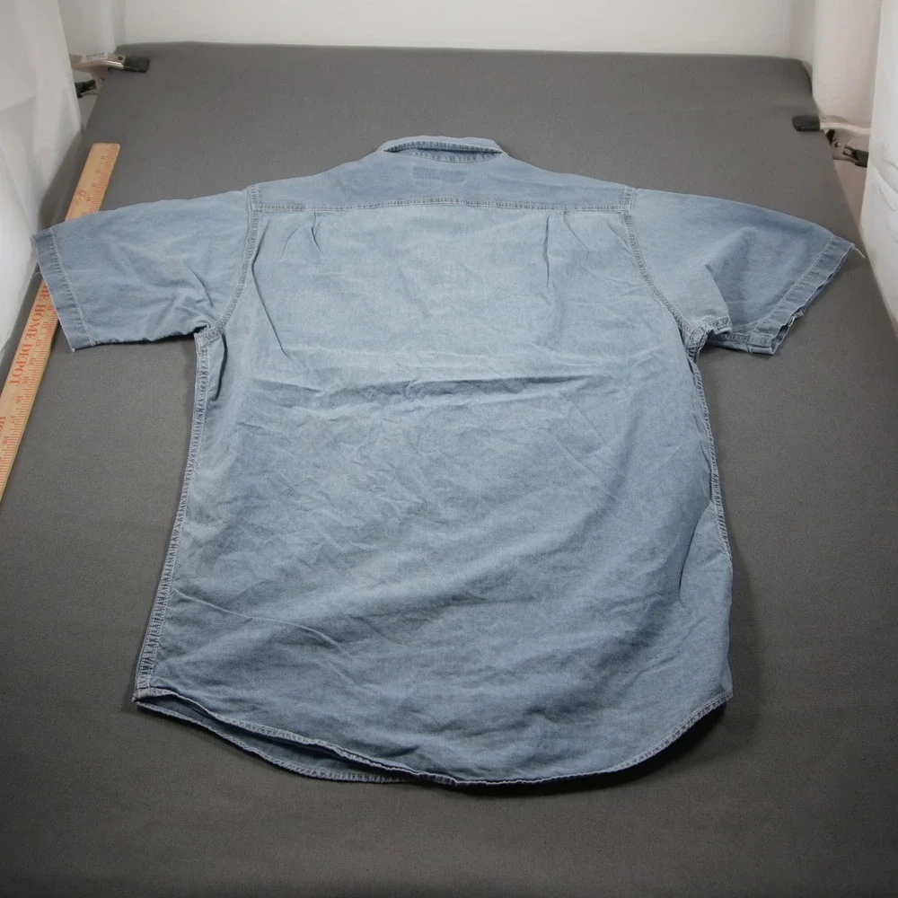 Vintage Big Mac Workwear Chambray 2 Pocket Short Sleeve Men Shirt L